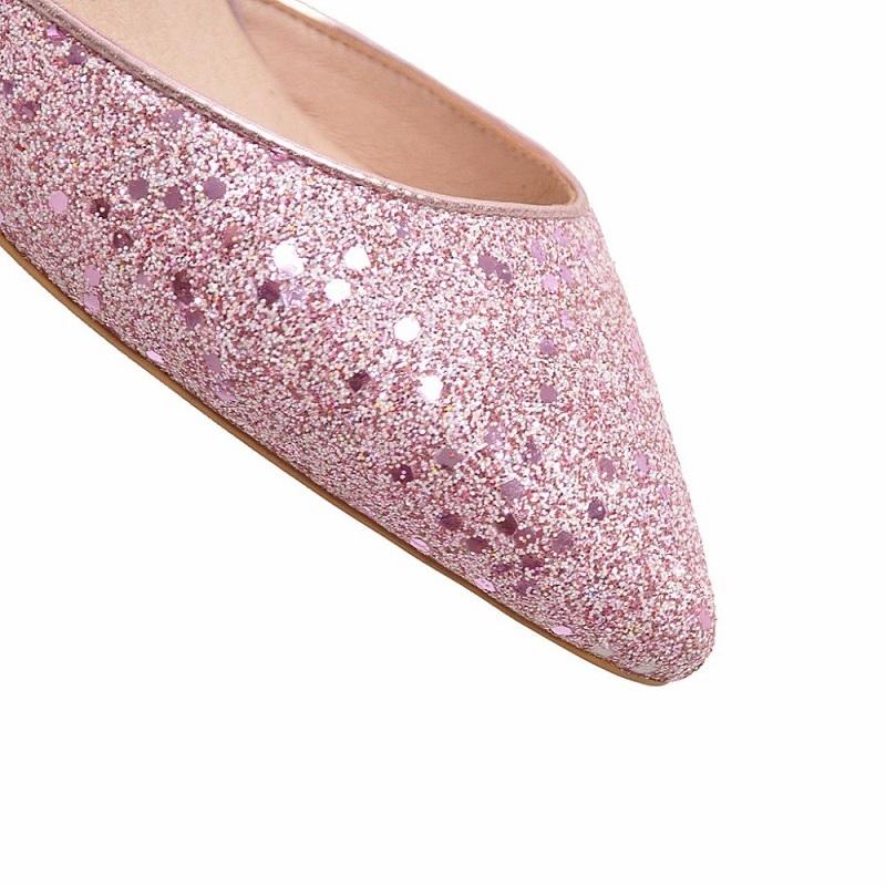 Classy Bling PU Ankle Strap Sexy High Heel Pumps Shoes