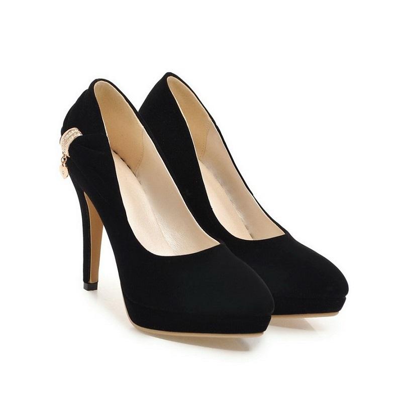 Elegant High Heels Crystal Pointed Toe Pump Shoes