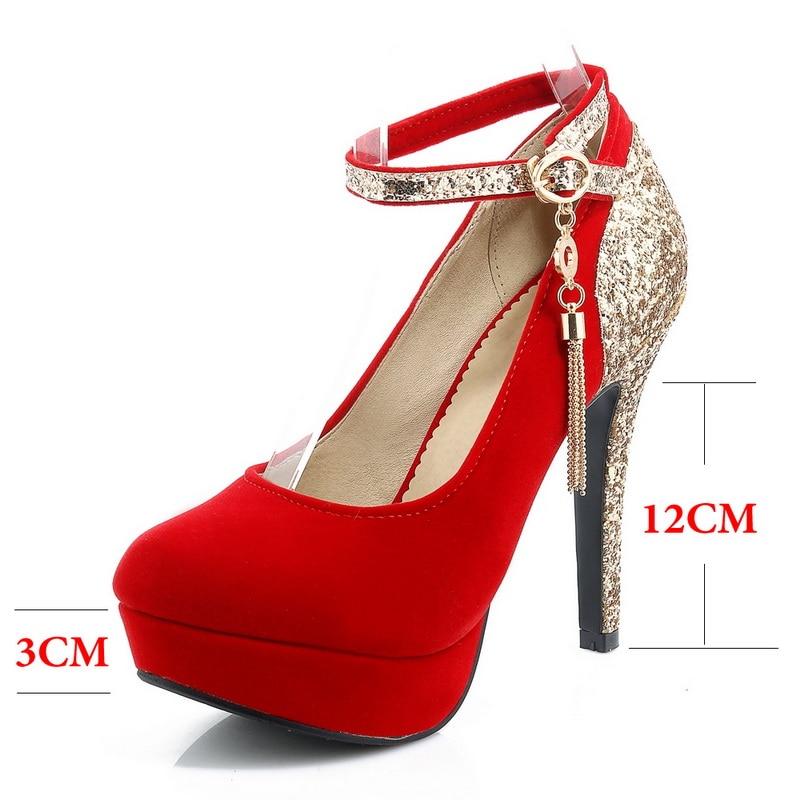 New Platform Rhinestone Fringe High Heel Pumps Shoes