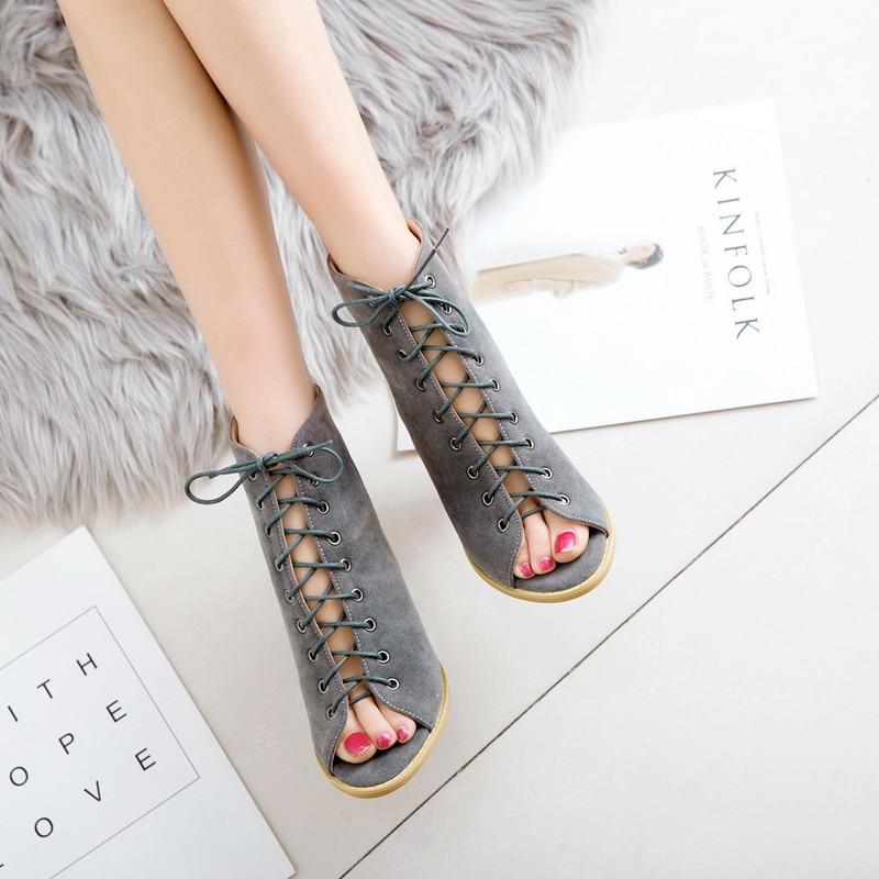 New Gladiator Cross Tied High Heels Back Strap Sandals Shoes