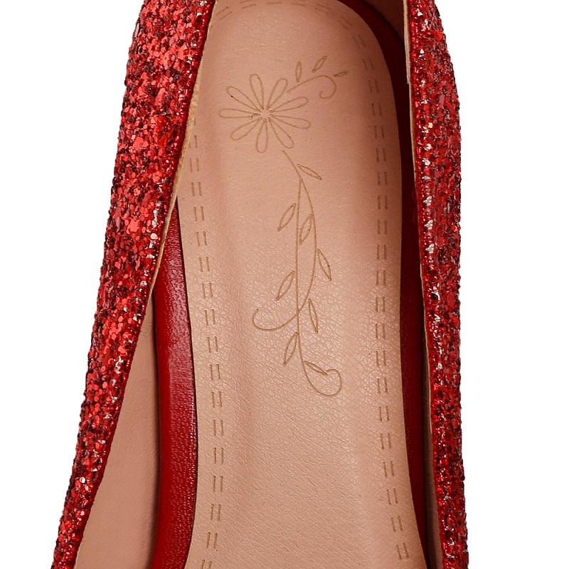 Bling Pointed Toe Glitter High Heel Pump Shoes