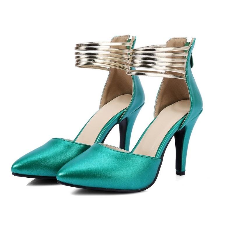 Elegant Pointed Toe Thin Ankle Wrap High Heel Pumps Shoes