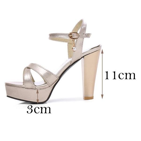 Classy Party Wedding Square High Heel Platform Sandals