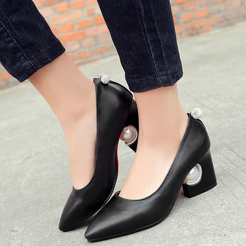 Hot Crystal Pearl High Heel Pumps Sandals Shoes