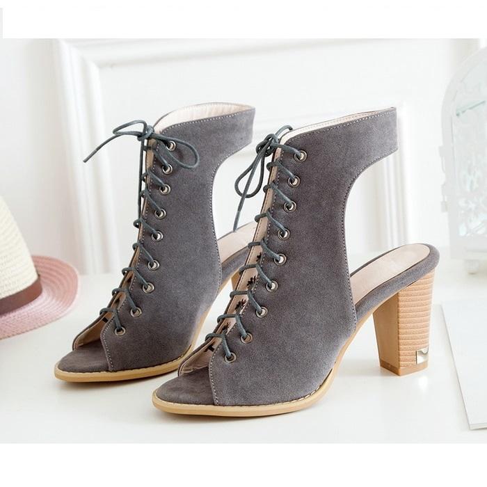 New Gladiator Cross Tied High Heels Back Strap Sandals Shoes