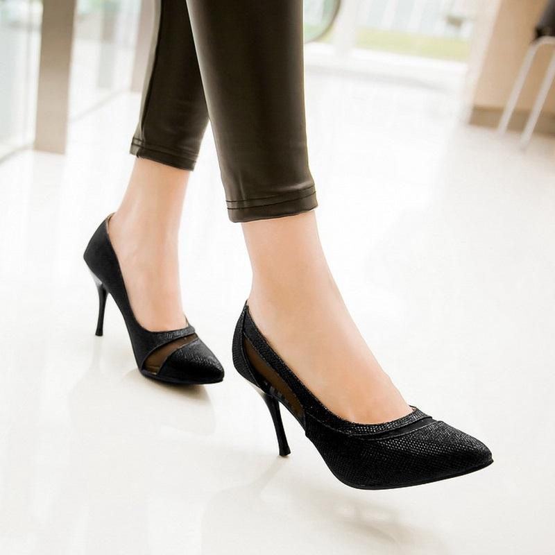 Smart Bling High Heels Glitter Hollow Out Pumps Shoes